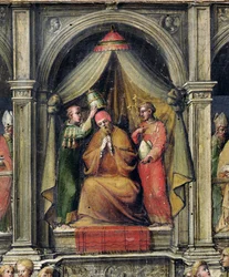 Krönung von Papst Paul II. (1417-71) 1534 (Detail)